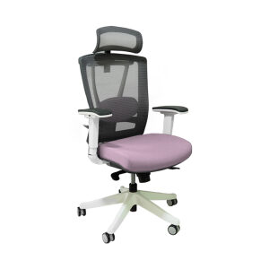 Ergonomic Chair รุ่น Tuli เบาะผ้า นุ่ม สบาย รองรับสรีระ - CH1 Pink-White