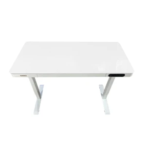 Smart Desk Laminate Top รุ่นรีโมท - tempered glass white