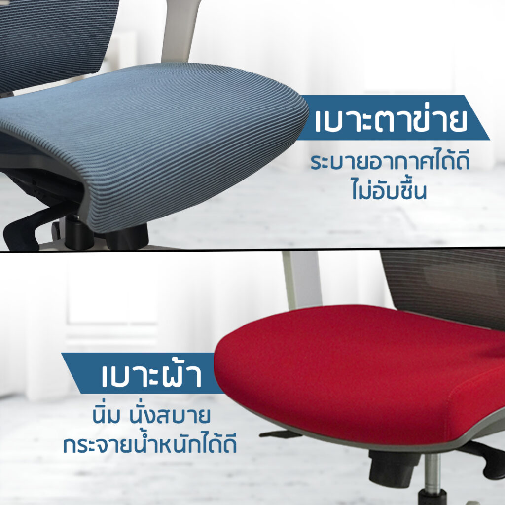 เก้าอี้ Ergonomic Tuli เบาะผ้า นุ่มสบาย รองรับสรีระ