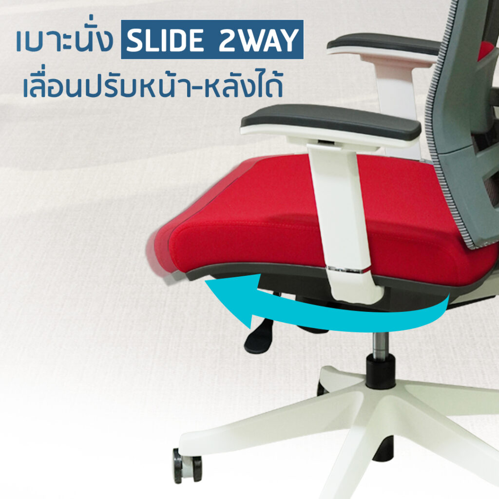 เก้าอี้ Ergonomic รุ่น Tuli เบาะผ้า นุ่มสบาย รองรับสรีระ