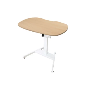 Custom Desk 1 Leg โต๊ะปรับระดับขาเดี่ยว ออกแบบตามขนาดที่ต้องการได้ ท็อปไม้ลามิเนต ปรับระดับได้ตั้งแต่ 60-125 CM