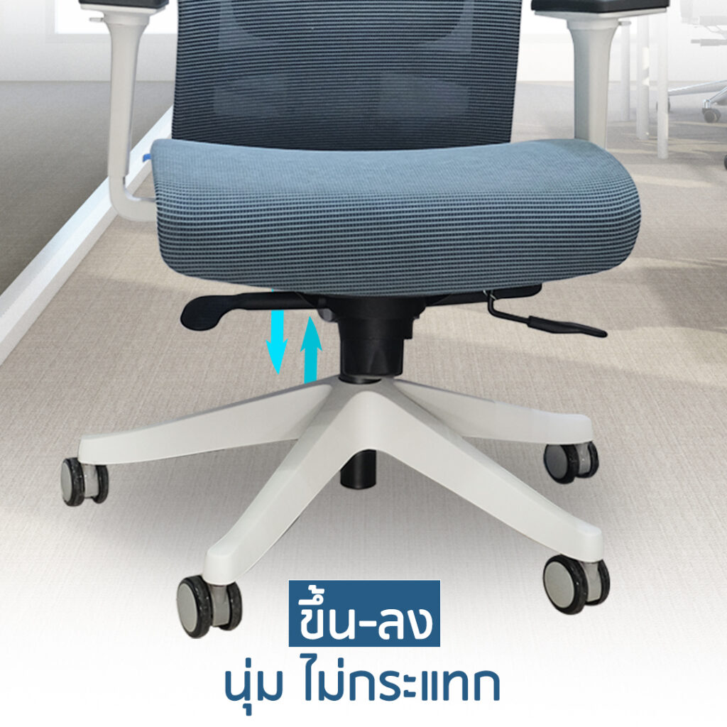 เก้าอี้ Ergonomic รุ่น Tuli สีดำ เบาะตาข่ายระบายอากาศ พนักพิงแขน 6D ปรับได้หลายทิศทาง