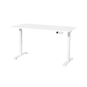 Custom Desk โต๊ะปรับระดับ ออกแบบตามขนาดที่ต้องการได้ ท็อปไม้ลามิเนต ปรับระดับได้ตั้งแต่ 60-125 CM - White Solid