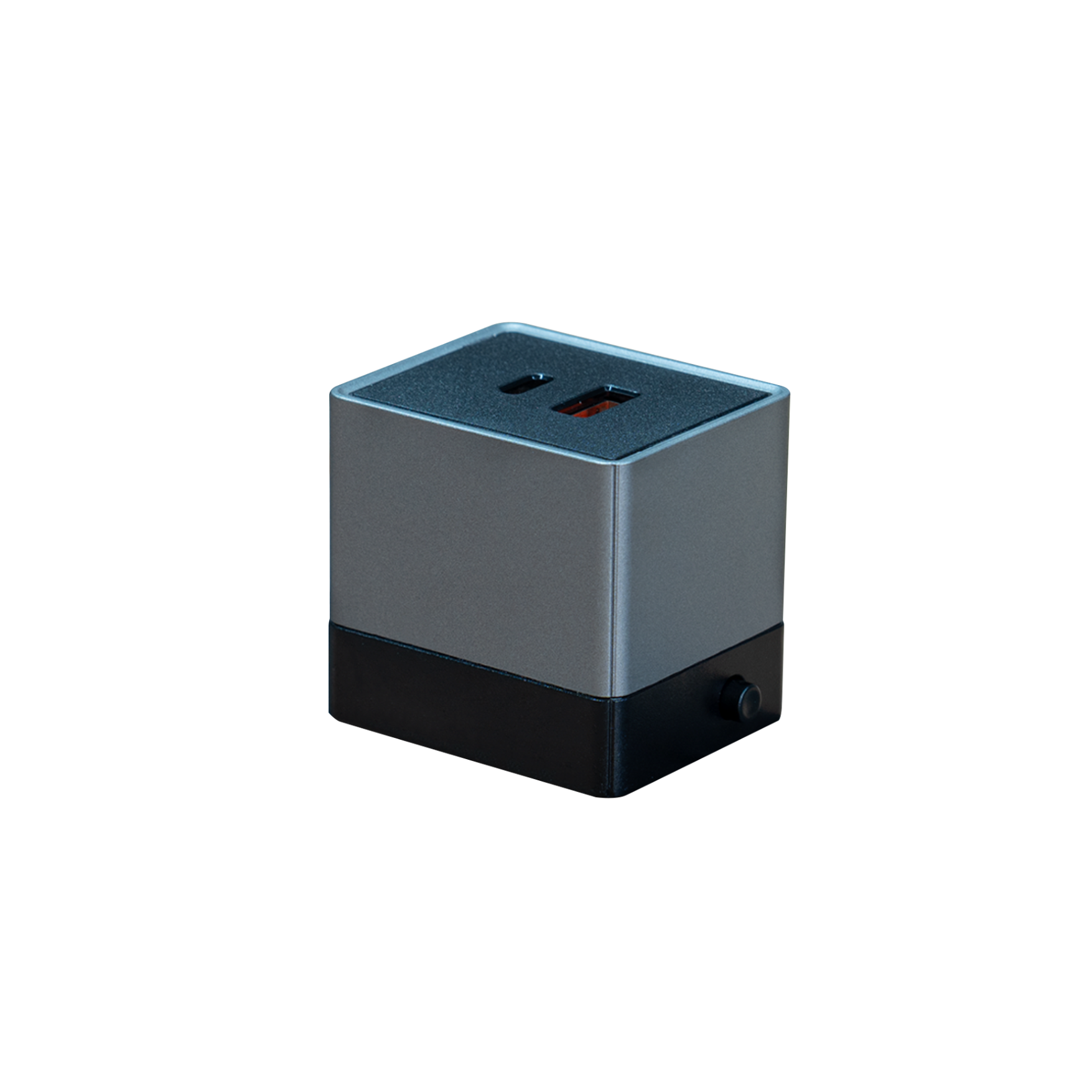 หัวชาร์จ USB DeskSpace สำหรับ Power Track บนโต๊ะทำงานที่จัดเป็นระเบียบ