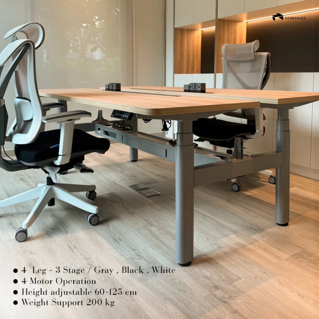 โต๊ะปรับระดับไฟฟ้าสั่งตัด Dual Workspace Desk - Image 5