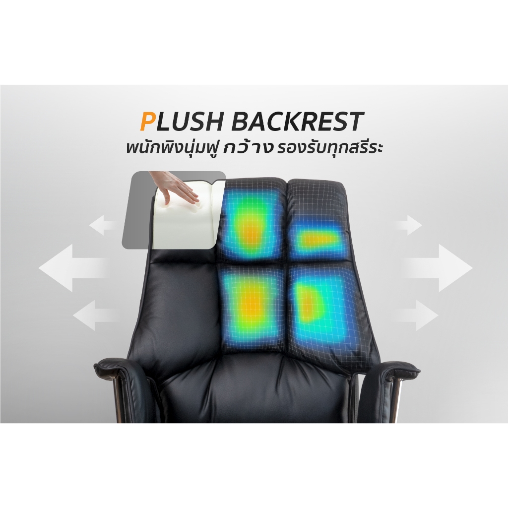 เก้าอี้สำนักงาน รุ่น Titan เก้าอี้ผู้บริหารระดับพรีเมียม รองรับหลังสรีระใหญ่ได้ดี - Image 4