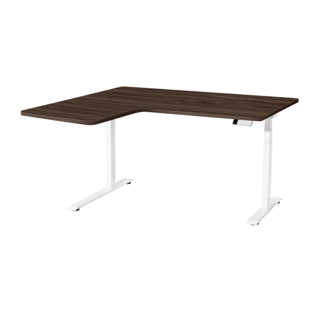 โต๊ะปรับระดับไฟฟ้าสั่งตัด DeskSpace L-Shaped 2 ขา